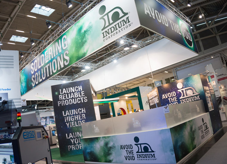 Indium Corporation Trade Show Booth designed by The Paige Group